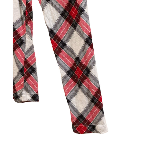 LOFT Women's Red Black Diamond Plaid Stretch Mock Neck Top Lightweight Small - Picture 5 of 10